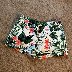 Tropical print shorts
